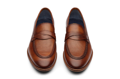 CULLMAN - TAN HANPAINTED LEATHER SHOES