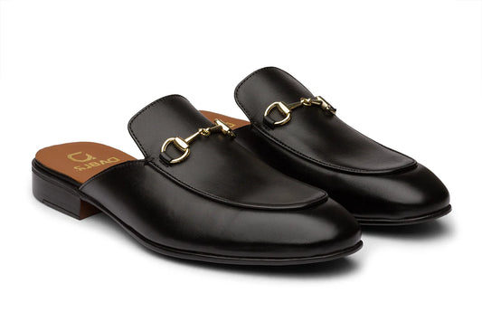 SUSH MULE - BLACK LEATHER SHOES
