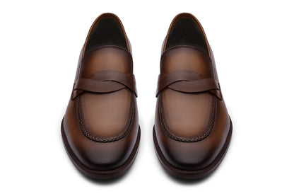 CULLMAN - CHESTNUT BROWN LEATHER SHOES