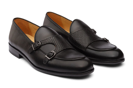 VALENCIA - BLACK LEATHER SHOES