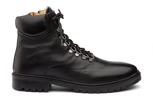 MARSAEILLE - BLACK MILLED LEATHER CHUNKY BOOT