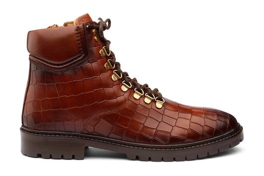 MARSAEILLE - TAN CHUNKY LEATHER BOOT