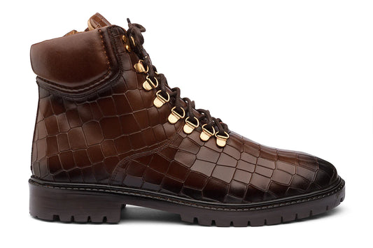 MARSAEILLE - CHESTNUT BROWN CHUNKY LEATHER BOOT