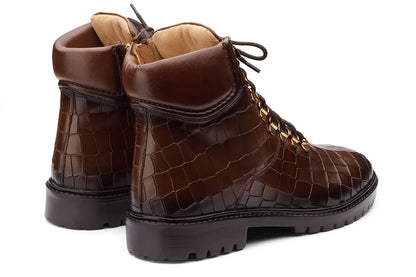 MARSAEILLE - CHESTNUT BROWN CHUNKY LEATHER BOOT