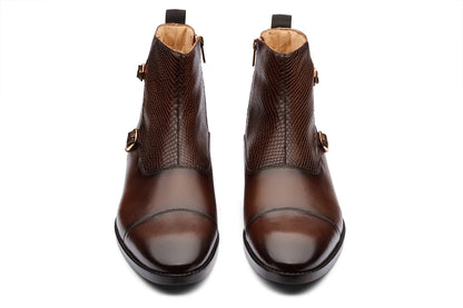 EDINBURG - CHESTNUT BROWN MONKSTRAP LEATHER BOOT