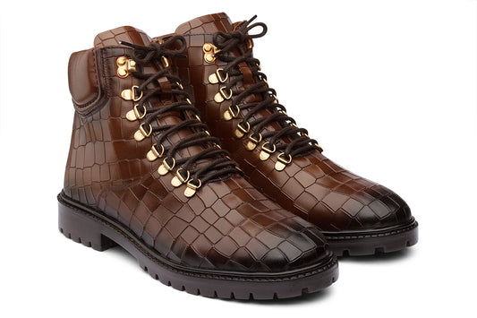 MARSAEILLE - CHESTNUT BROWN CHUNKY LEATHER BOOT