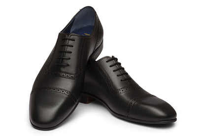 ATHENS - BLACK LEATHER SHOES